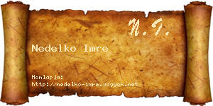 Nedelko Imre névjegykártya