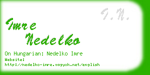 imre nedelko business card